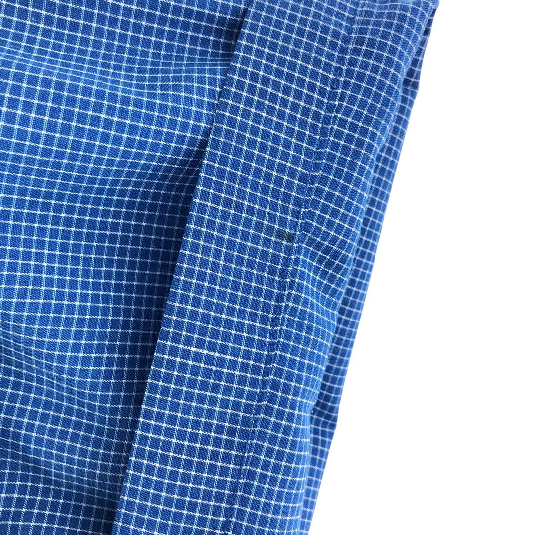 Ralph Lauren short sleeve button down check shirt, men's XL size cotton blue type Vintage Second Hand