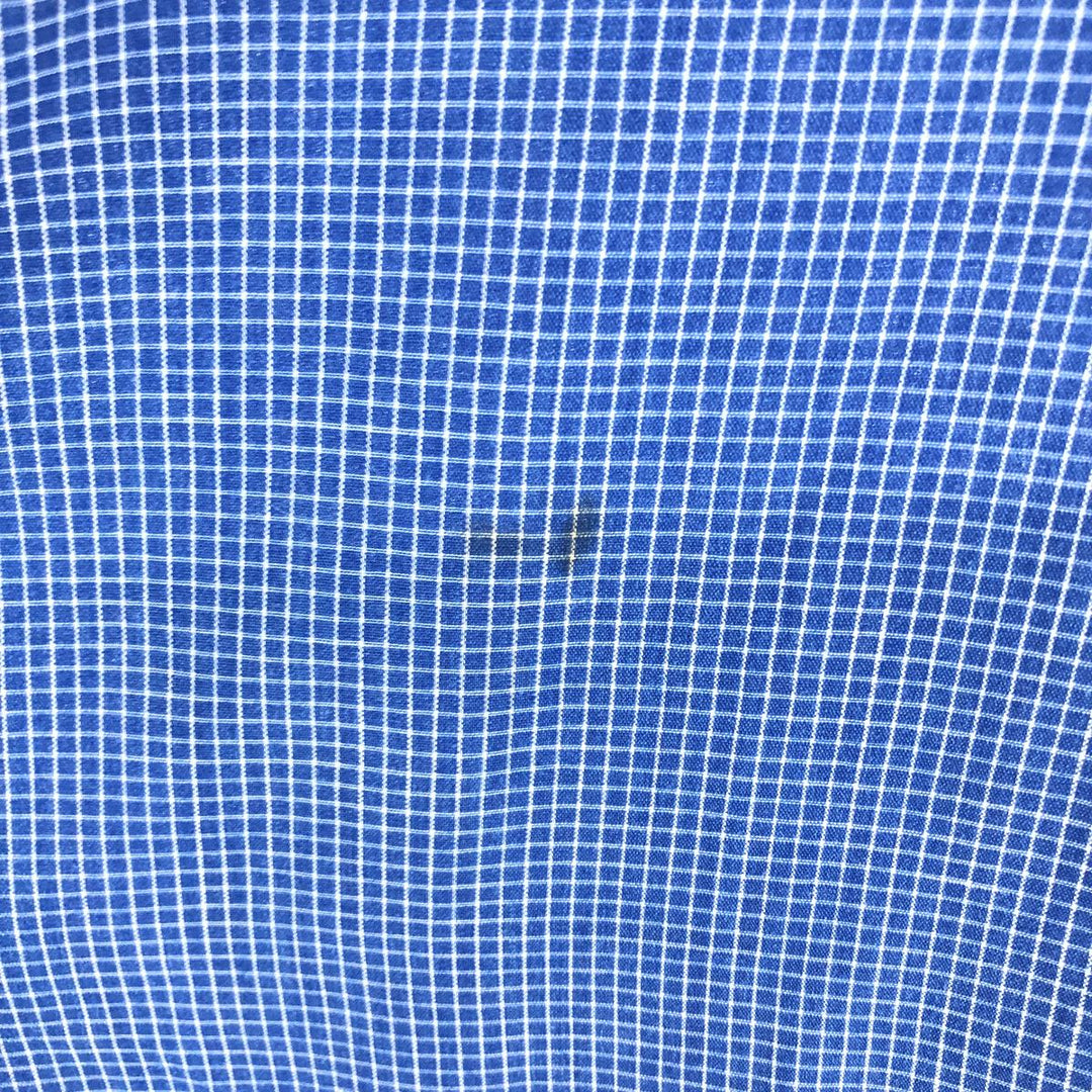 Ralph Lauren short sleeve button down check shirt, men's XL size cotton blue type Vintage Second Hand