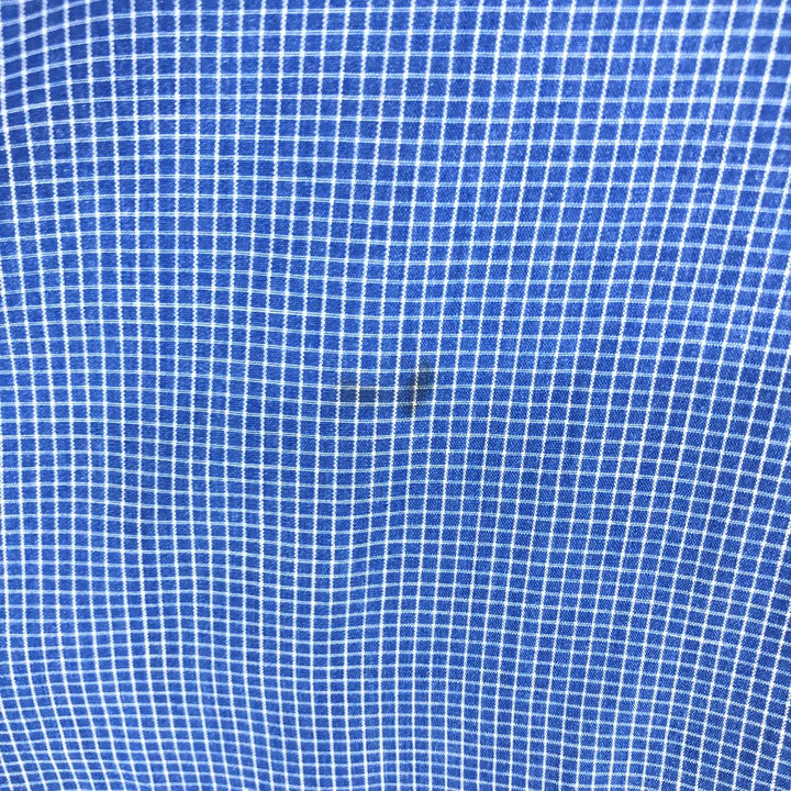 Ralph Lauren short sleeve button down check shirt, men's XL size cotton blue type Vintage Second Hand