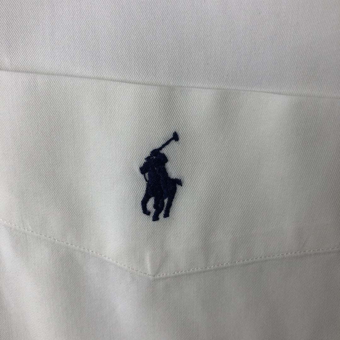 Ralph Lauren BLAKE short sleeve button down shirt, men's size L cotton white type Vintage Second Hand