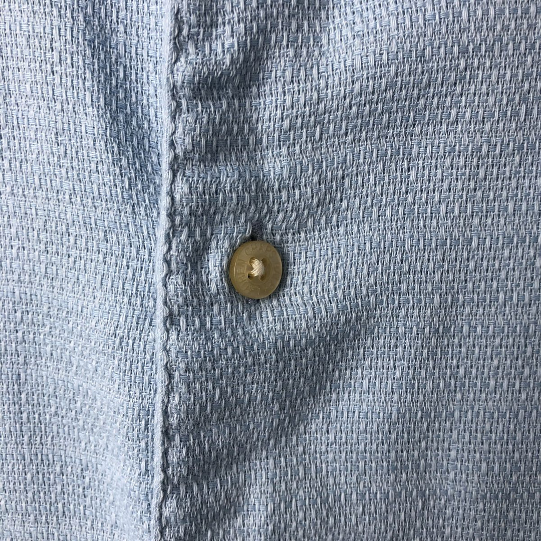 Ralph Lauren CHAPS short sleeve open collar polycotton shirt box shirt men's XL size cotton blue type Vintage Second Hand