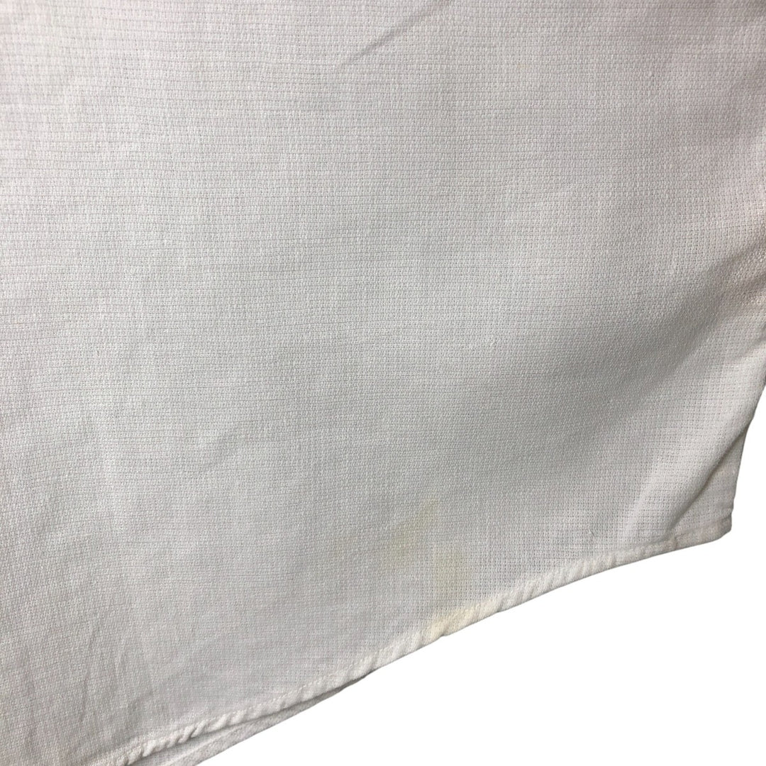 Ralph Lauren POLO by Ralph Lauren short sleeve cotton x linen shirt, men's XXL linen white type Vintage Second Hand