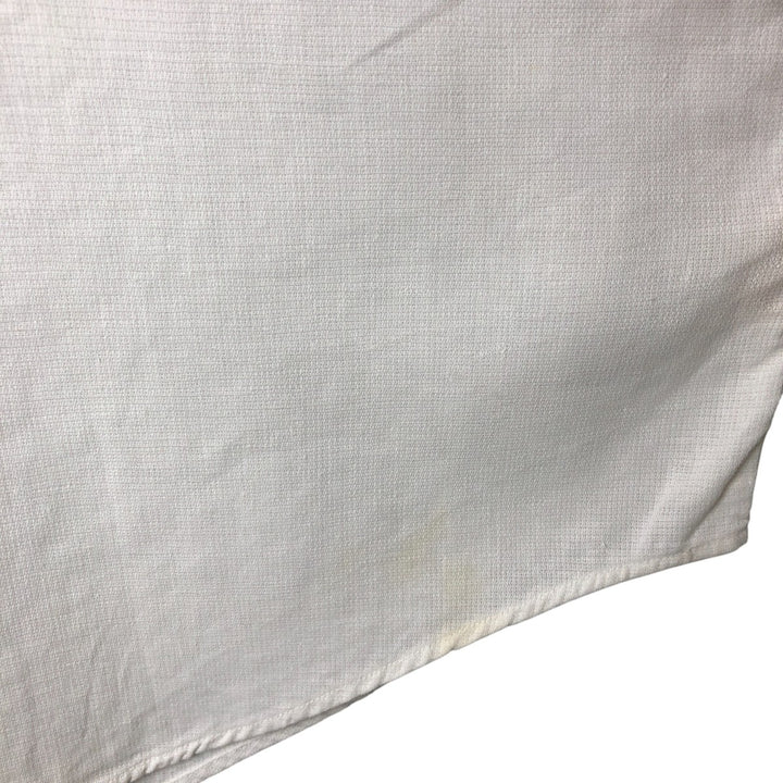 Ralph Lauren POLO by Ralph Lauren short sleeve cotton x linen shirt, men's XXL linen white type Vintage Second Hand