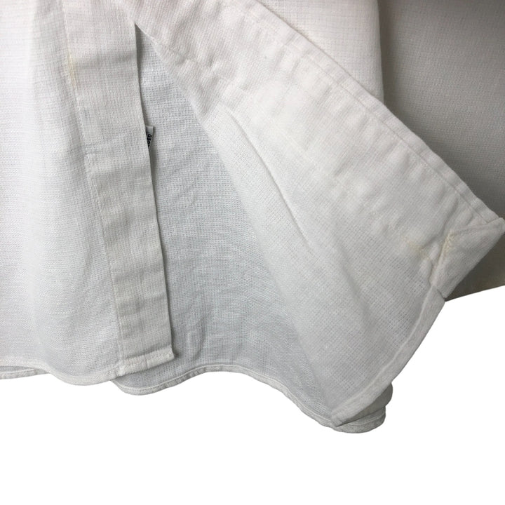 Ralph Lauren POLO by Ralph Lauren short sleeve cotton x linen shirt, men's XXL linen white type Vintage Second Hand