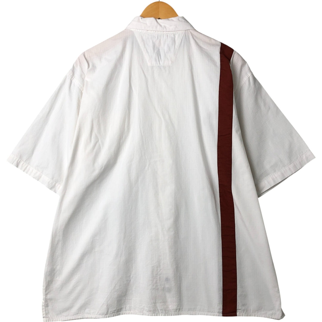 Harley-Davidson Hidden Button-Down Short Sleeve Work Shirt, Men's XL cotton white type Vintage Second Hand