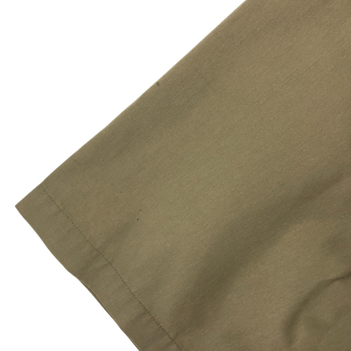 Dickies Short Sleeve Work Shirt Box Shirt Made in USA Men's L size polyester Beige type Vintage Second Hand
