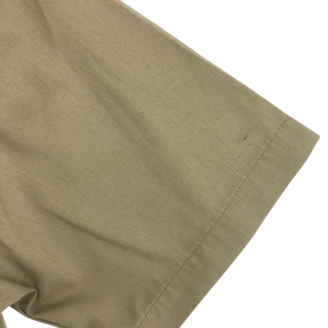 Dickies Short Sleeve Work Shirt Box Shirt Made in USA Men's L size polyester Beige type Vintage Second Hand