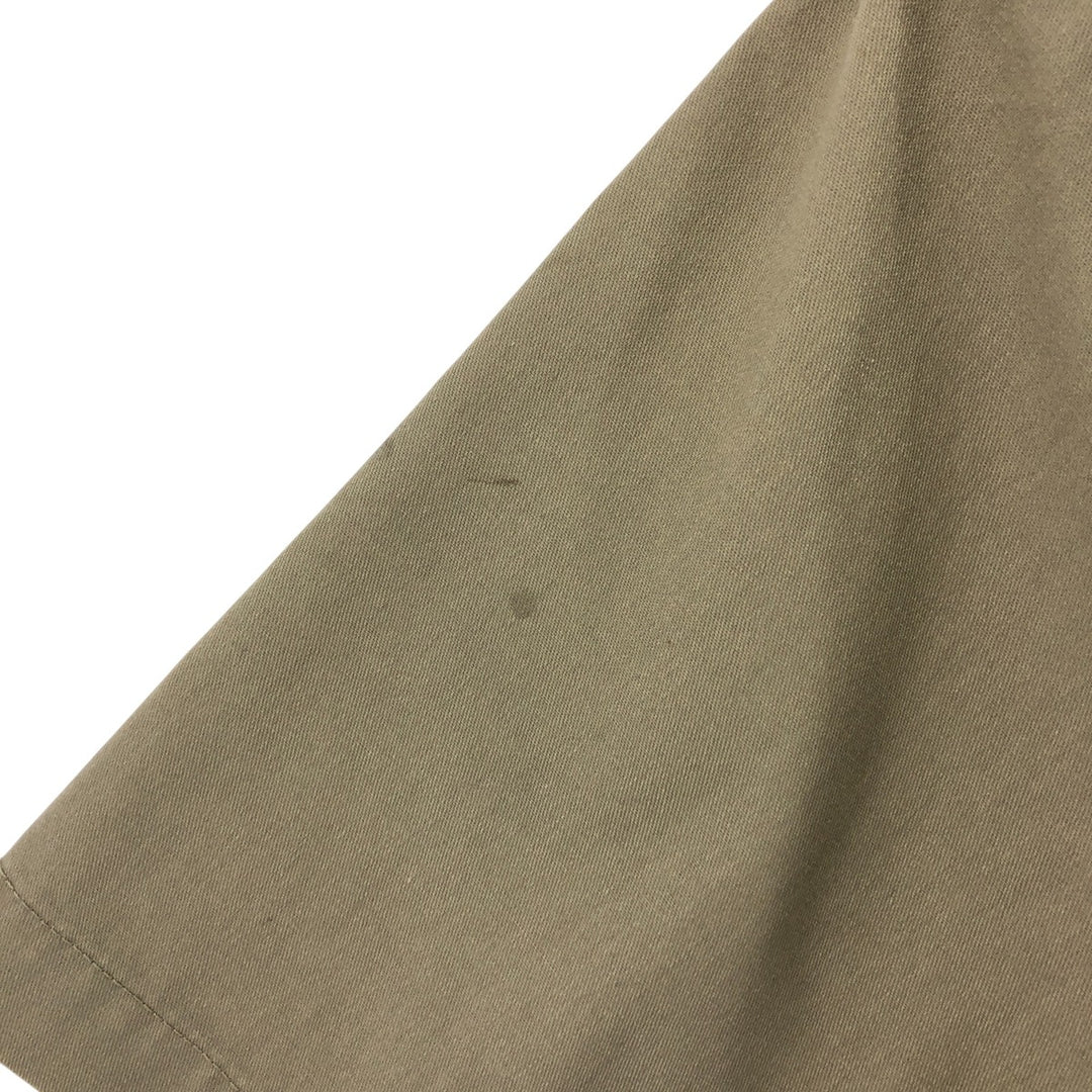 Dickies Short Sleeve Work Shirt Box Shirt Made in USA Men's L size polyester Beige type Vintage Second Hand