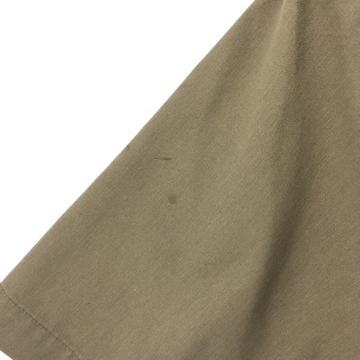Dickies Short Sleeve Work Shirt Box Shirt Made in USA Men's L size polyester Beige type Vintage Second Hand