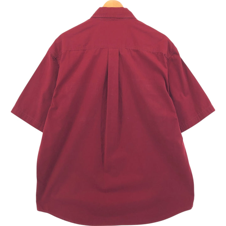Carhartt short sleeve work shirt, size L for men cotton burgundy type Vintage Second Hand