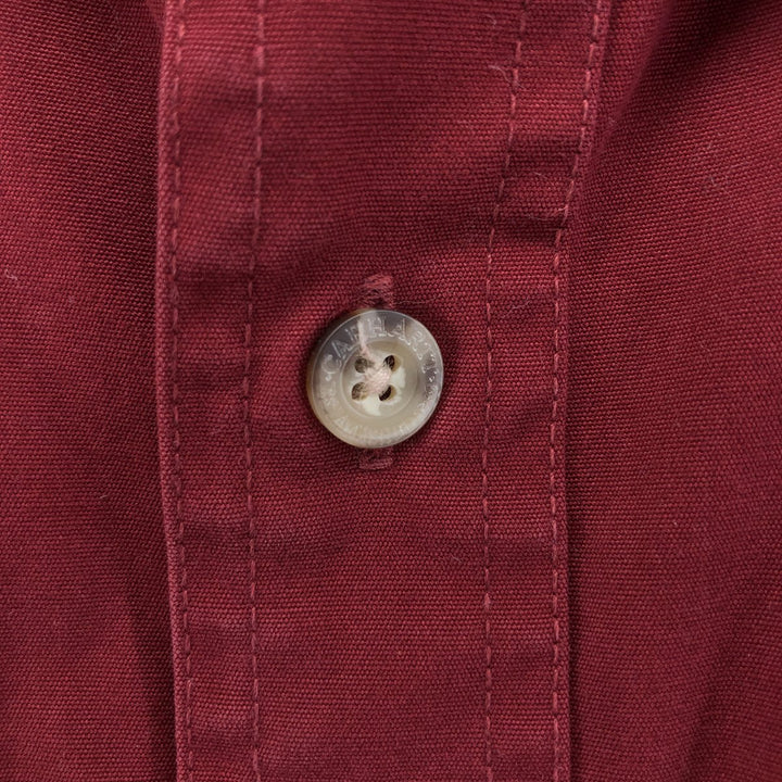 Carhartt short sleeve work shirt, size L for men cotton burgundy type Vintage Second Hand