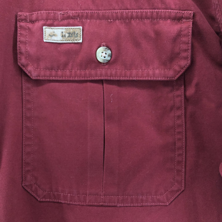 Carhartt short sleeve work shirt, size L for men cotton burgundy type Vintage Second Hand