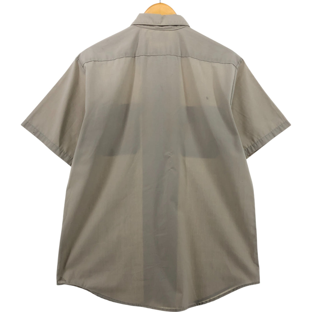 70'S Sears short sleeve work shirt vintage unclear Beige type Vintage Second Hand