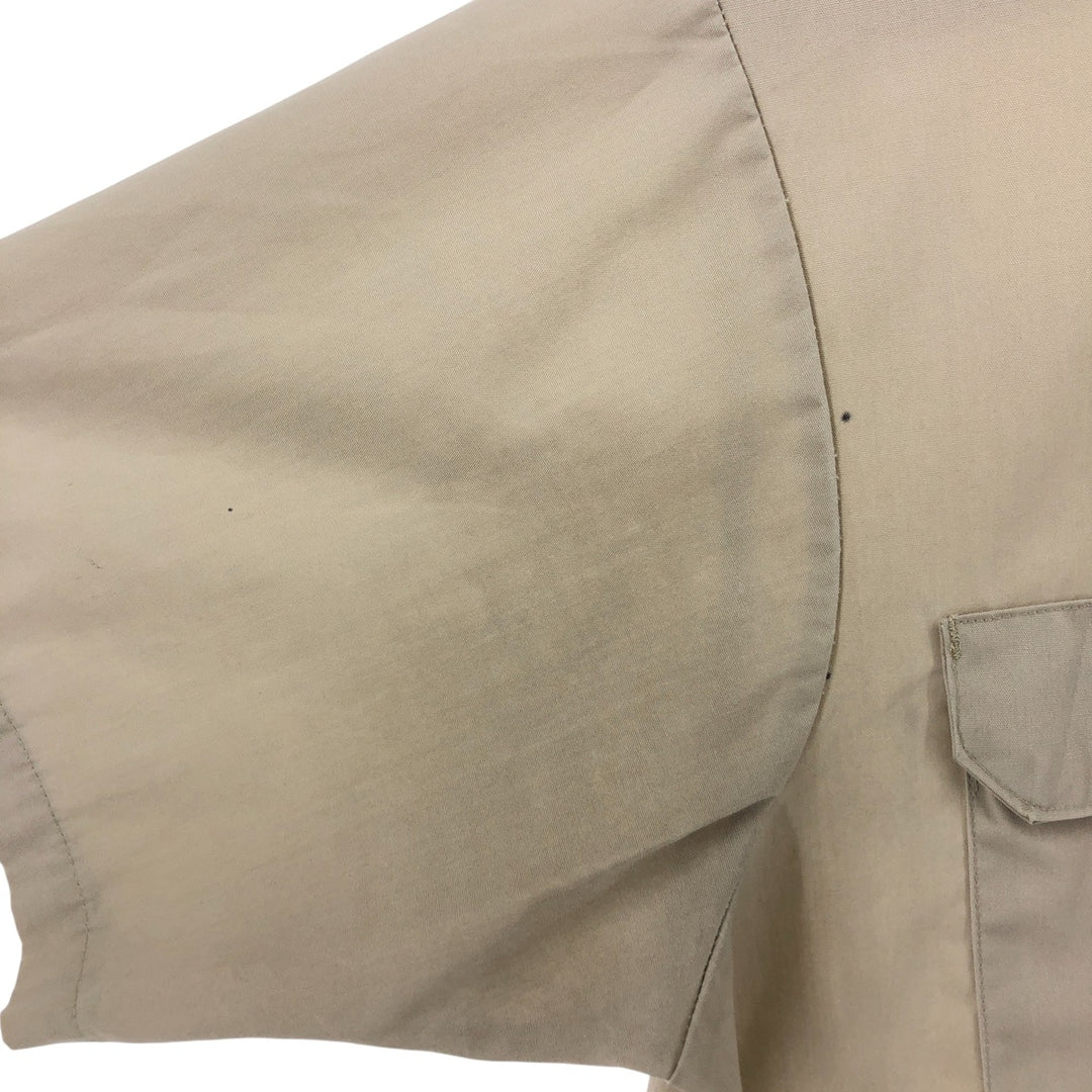 70'S Sears short sleeve work shirt vintage unclear Beige type Vintage Second Hand