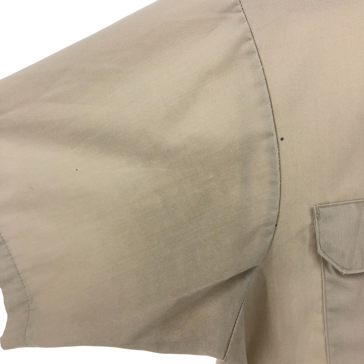 70'S Sears short sleeve work shirt vintage unclear Beige type Vintage Second Hand