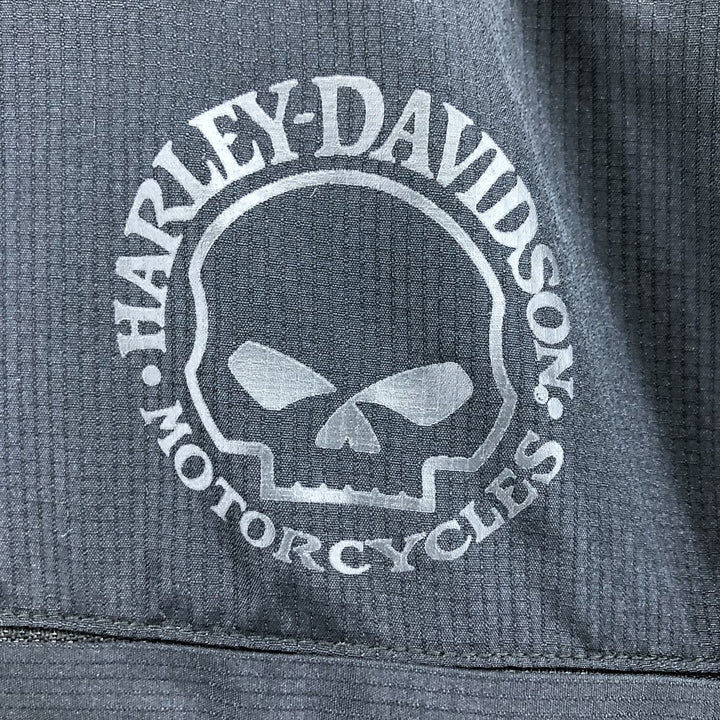 Vintage Harley-Davidson Hidden Button-Down Short Sleeve Work Shirt, Men's Size L polyester black type Vintage Second Hand