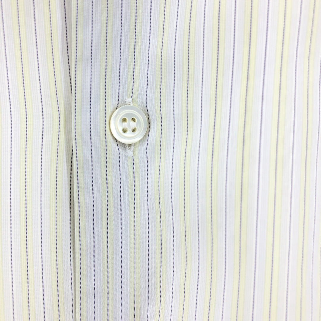 Calvin Klein Multi-stripe Long Sleeve Cotton Striped Shirt Made in Italy Men's XL cotton gray type Vintage Second Hand