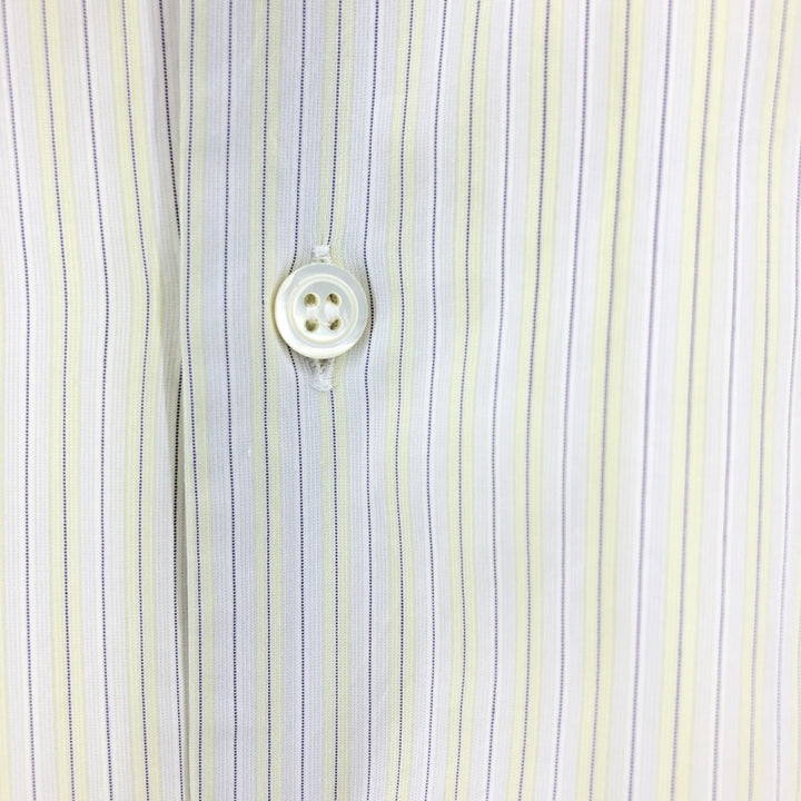 Calvin Klein Multi-stripe Long Sleeve Cotton Striped Shirt Made in Italy Men's XL cotton gray type Vintage Second Hand