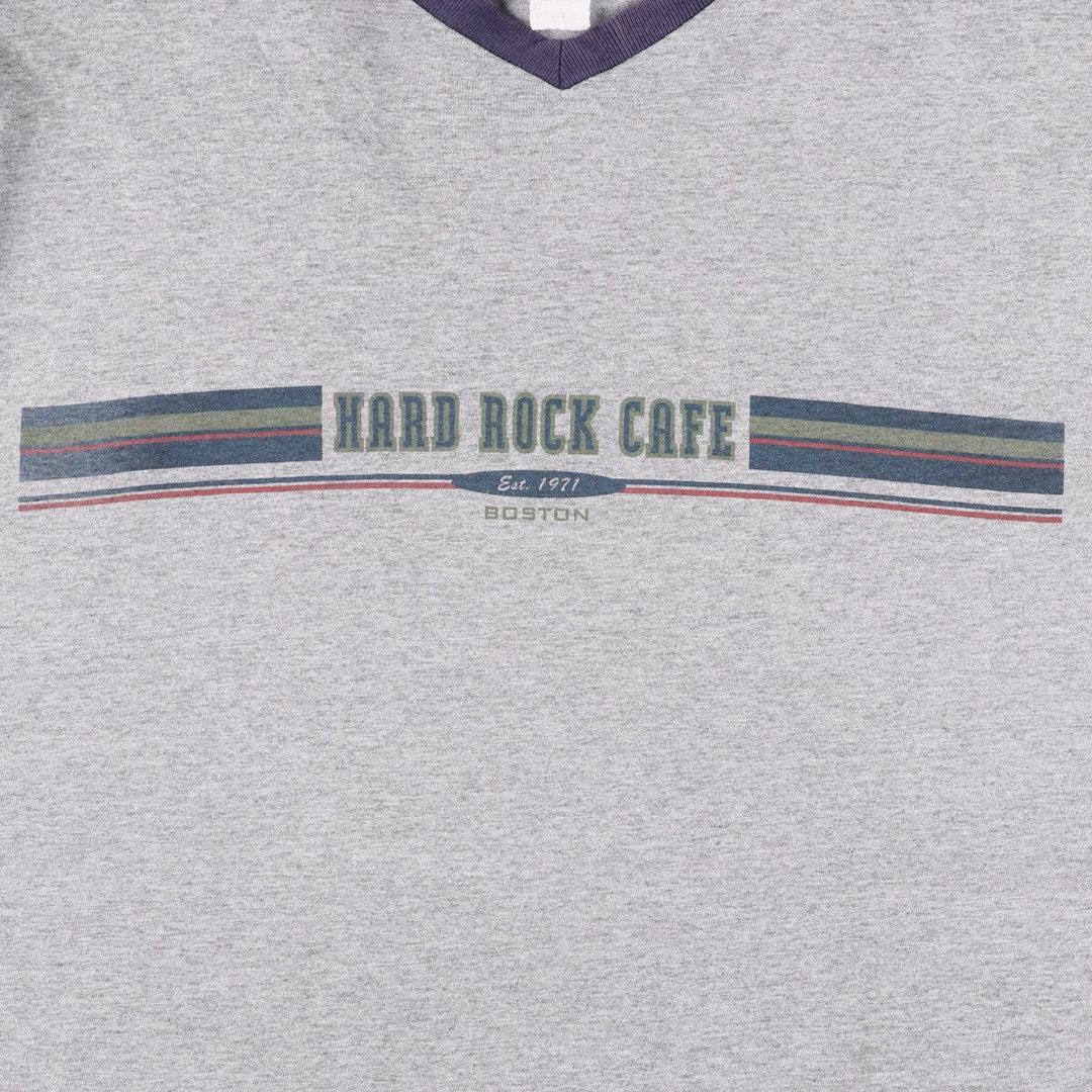 90'S HARD ROCK CAFE Hard Rock Cafe Advertising T-shirt Made in USA Men's L Vintage cotton gray type Vintage Second Hand