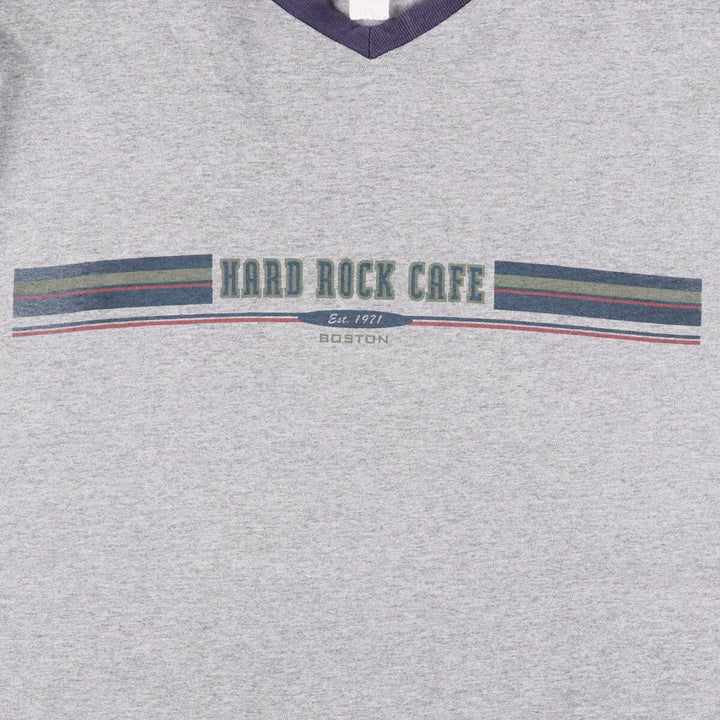 90'S HARD ROCK CAFE Hard Rock Cafe Advertising T-shirt Made in USA Men's L Vintage cotton gray type Vintage Second Hand