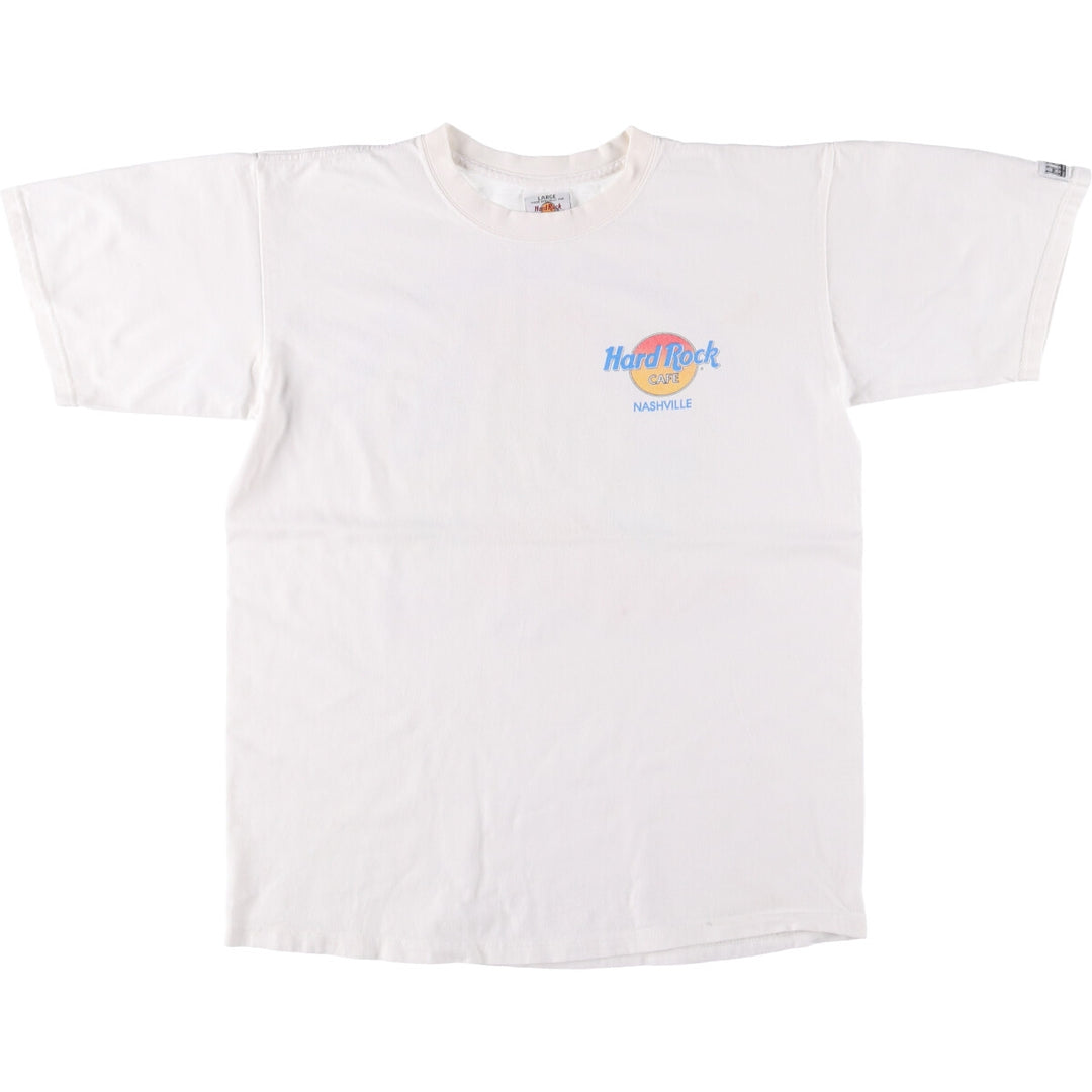 90'S HARD ROCK CAFE Hard Rock Cafe Advertising T-shirt Made in USA Men's L Vintage cotton white type Vintage Second Hand