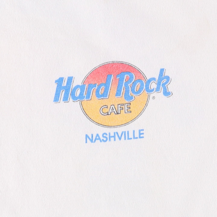 90'S HARD ROCK CAFE Hard Rock Cafe Advertising T-shirt Made in USA Men's L Vintage cotton white type Vintage Second Hand