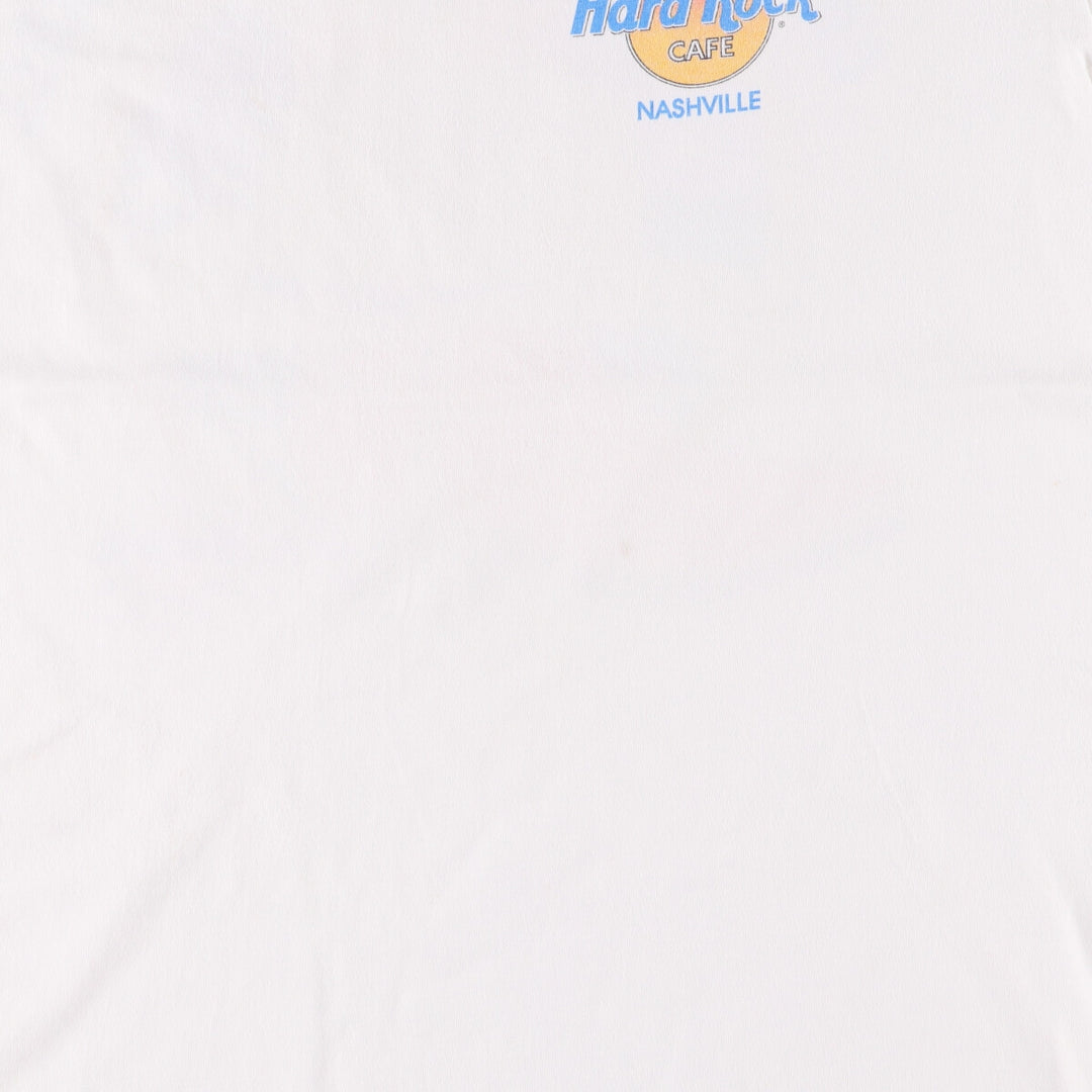 90'S HARD ROCK CAFE Hard Rock Cafe Advertising T-shirt Made in USA Men's L Vintage cotton white type Vintage Second Hand