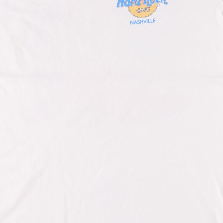 90'S HARD ROCK CAFE Hard Rock Cafe Advertising T-shirt Made in USA Men's L Vintage cotton white type Vintage Second Hand