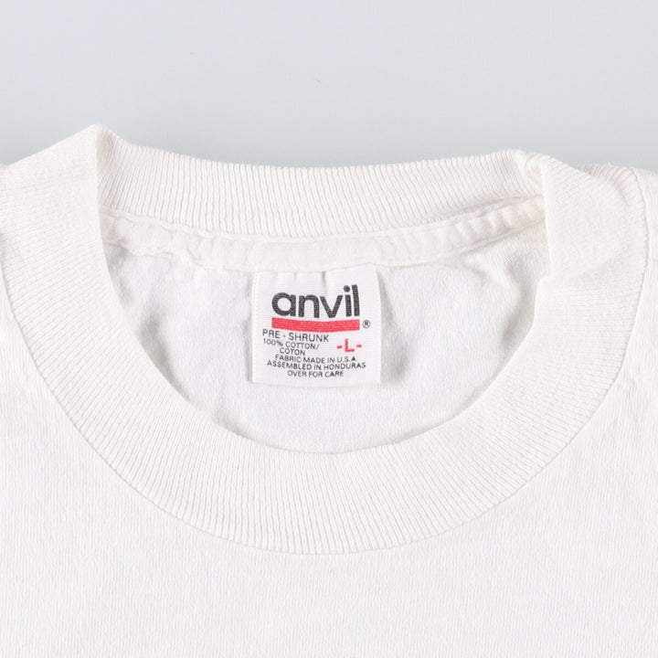 90'S Anvil HARD ROCK CAFE Advertising T-shirt Made in USA Men's L Vintage cotton white type Vintage Second Hand