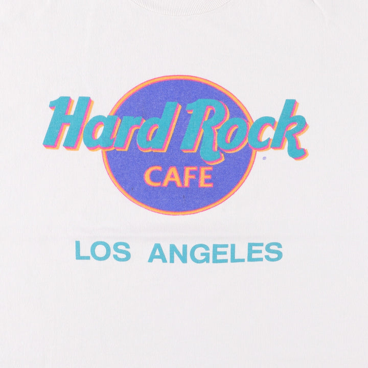 90'S Anvil HARD ROCK CAFE Advertising T-shirt Made in USA Men's L Vintage cotton white type Vintage Second Hand