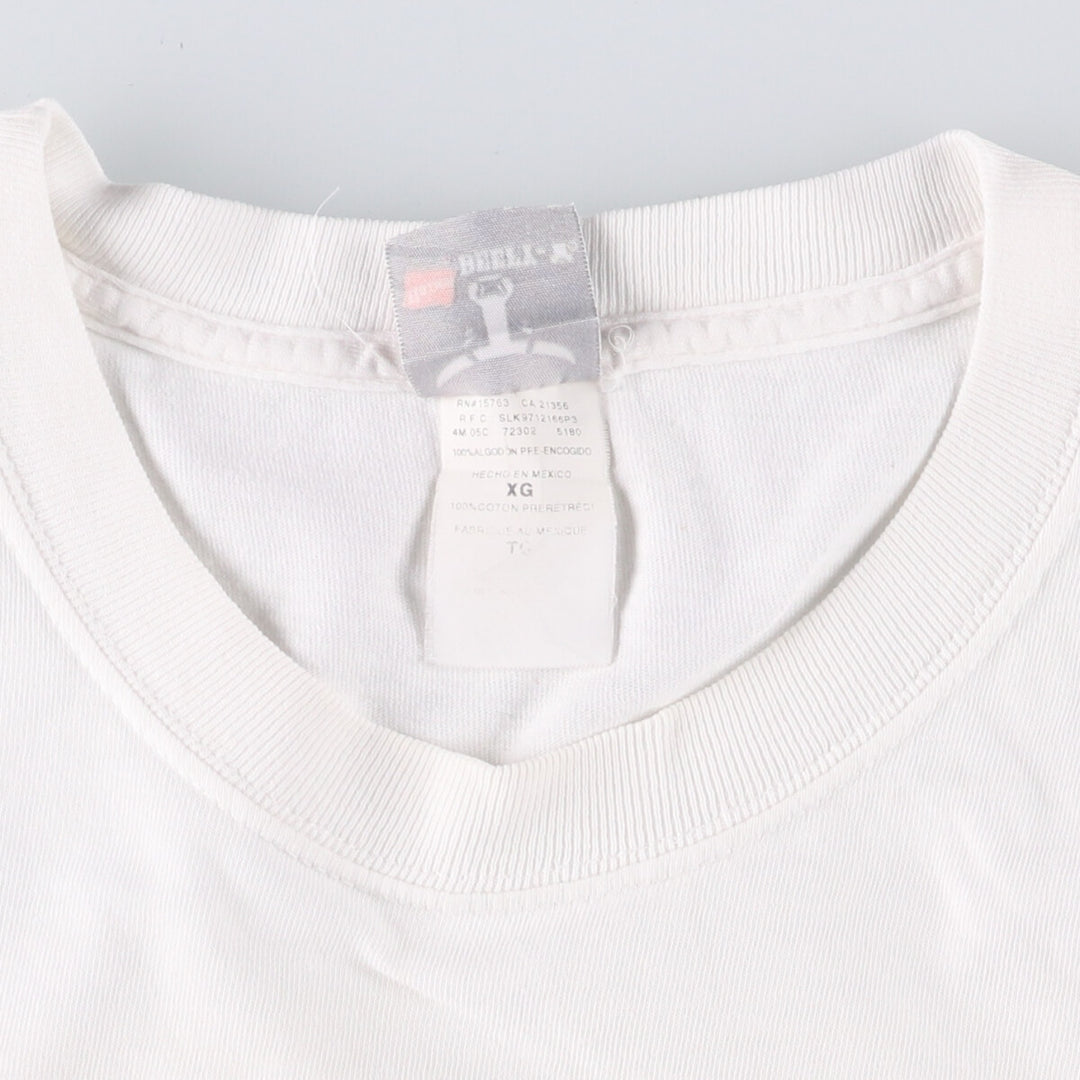 Hanes BEEFY-T IN-N-OUT BURGER Advertising T-shirt, Men's XL size cotton white type Vintage Second Hand