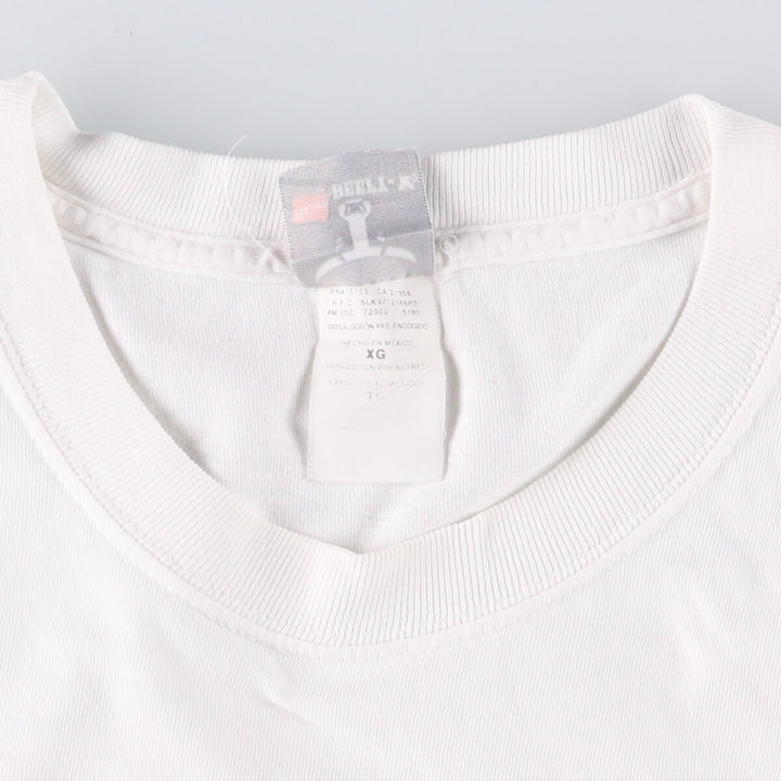 Hanes BEEFY-T IN-N-OUT BURGER Advertising T-shirt, Men's XL size cotton white type Vintage Second Hand