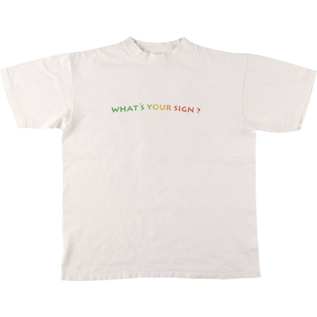 90'S All Sports ALL SPORT Printed T-shirt Made in USA Men's XL Vintage cotton white type Vintage Second Hand