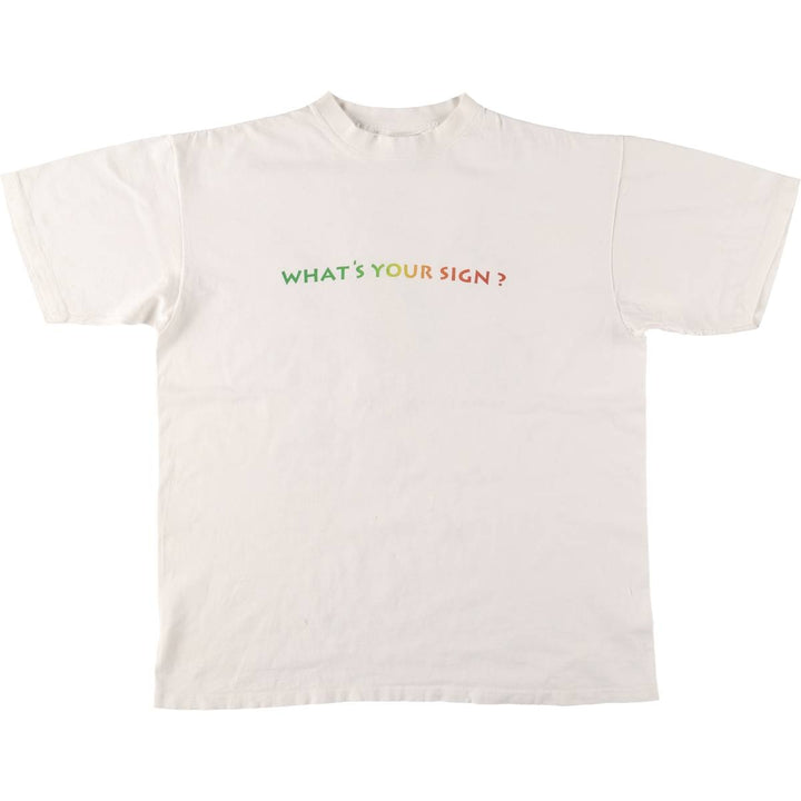 90'S All Sports ALL SPORT Printed T-shirt Made in USA Men's XL Vintage cotton white type Vintage Second Hand
