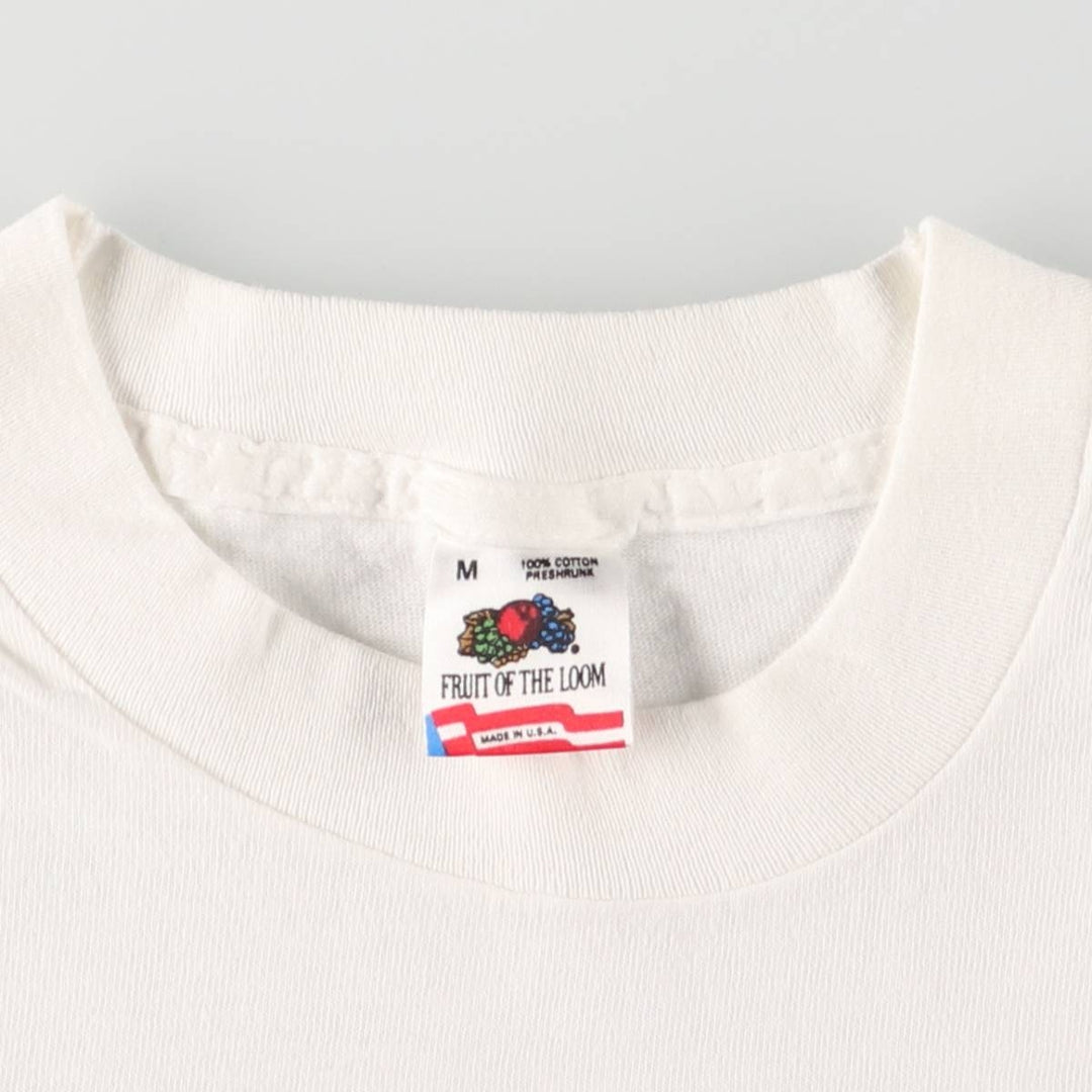 90'S Fruit of the Loom Take Me Home Art T-shirt Made in USA Men's M Vintage cotton white type Vintage Second Hand