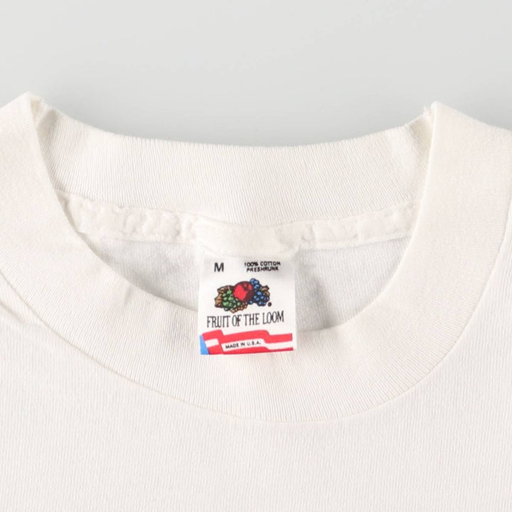 90'S Fruit of the Loom Take Me Home Art T-shirt Made in USA Men's M Vintage cotton white type Vintage Second Hand