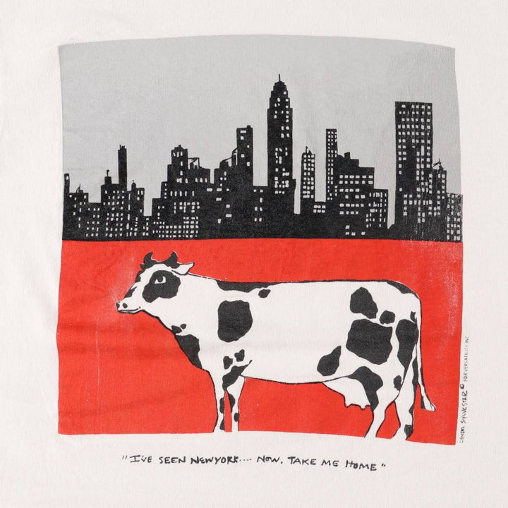 90'S Fruit of the Loom Take Me Home Art T-shirt Made in USA Men's M Vintage cotton white type Vintage Second Hand