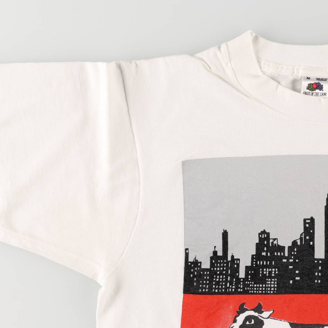 90'S Fruit of the Loom Take Me Home Art T-shirt Made in USA Men's M Vintage cotton white type Vintage Second Hand