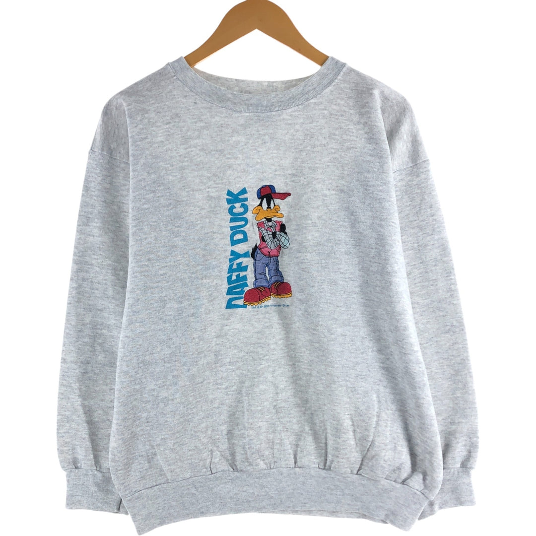 90'S Tartex Looney Tunes Daffy Duck Character Sweatshirt Vintage cotton gray type Vintage Second Hand