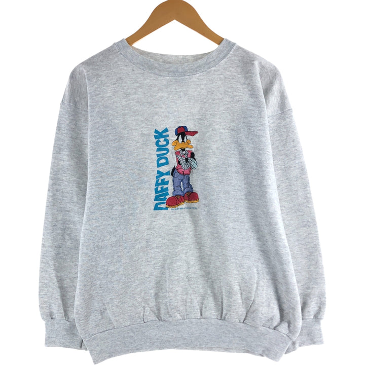 90'S Tartex Looney Tunes Daffy Duck Character Sweatshirt Vintage cotton gray type Vintage Second Hand