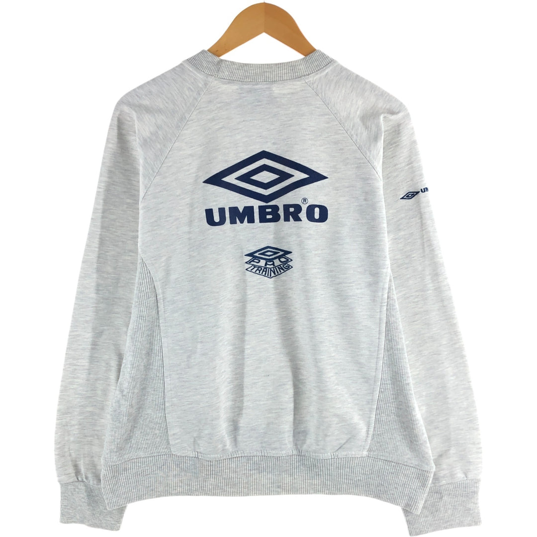 90'S UMBRO logo sweatshirt, men's M size, vintage cotton gray type Vintage Second Hand