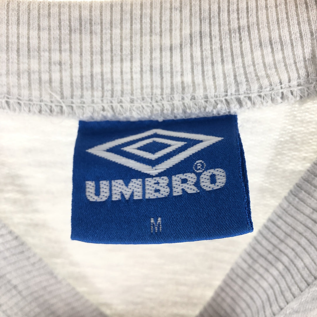 90'S UMBRO logo sweatshirt, men's M size, vintage cotton gray type Vintage Second Hand