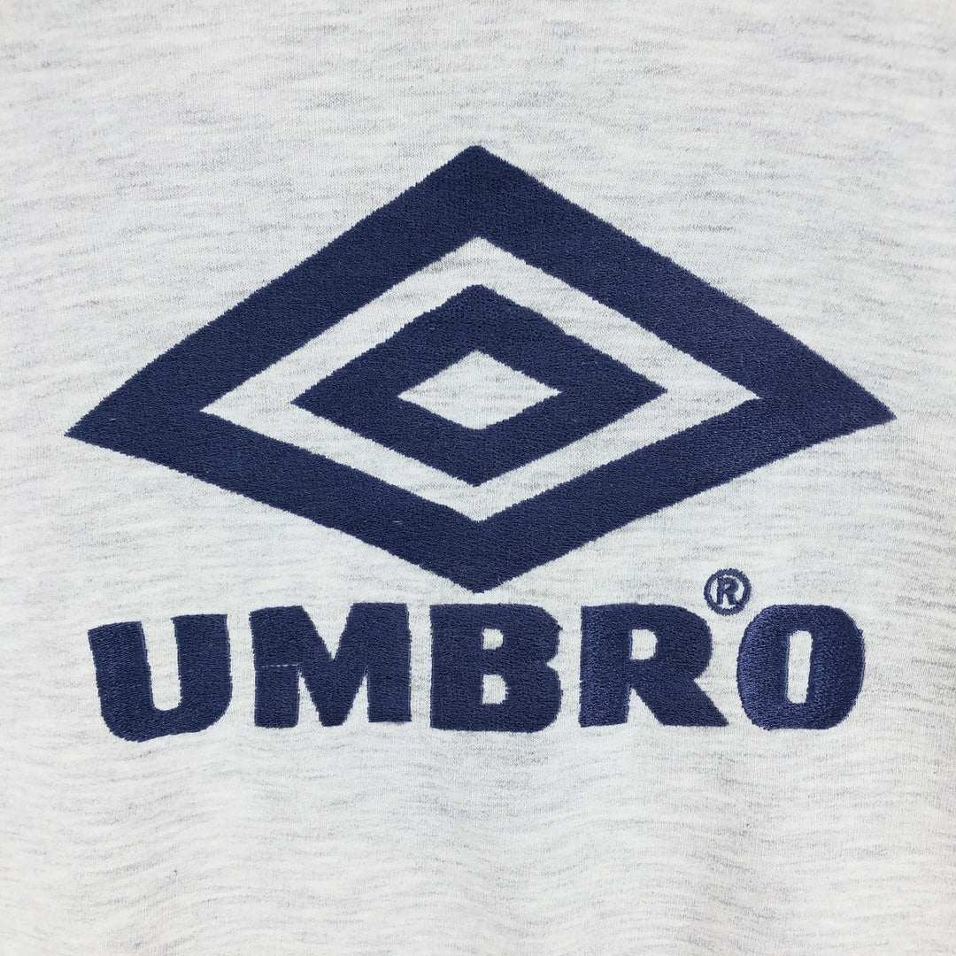 90'S UMBRO logo sweatshirt, men's M size, vintage cotton gray type Vintage Second Hand
