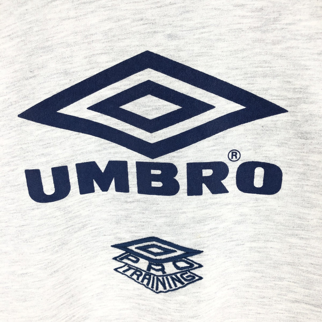90'S UMBRO logo sweatshirt, men's M size, vintage cotton gray type Vintage Second Hand