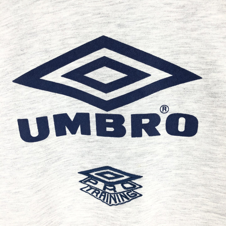 90'S UMBRO logo sweatshirt, men's M size, vintage cotton gray type Vintage Second Hand