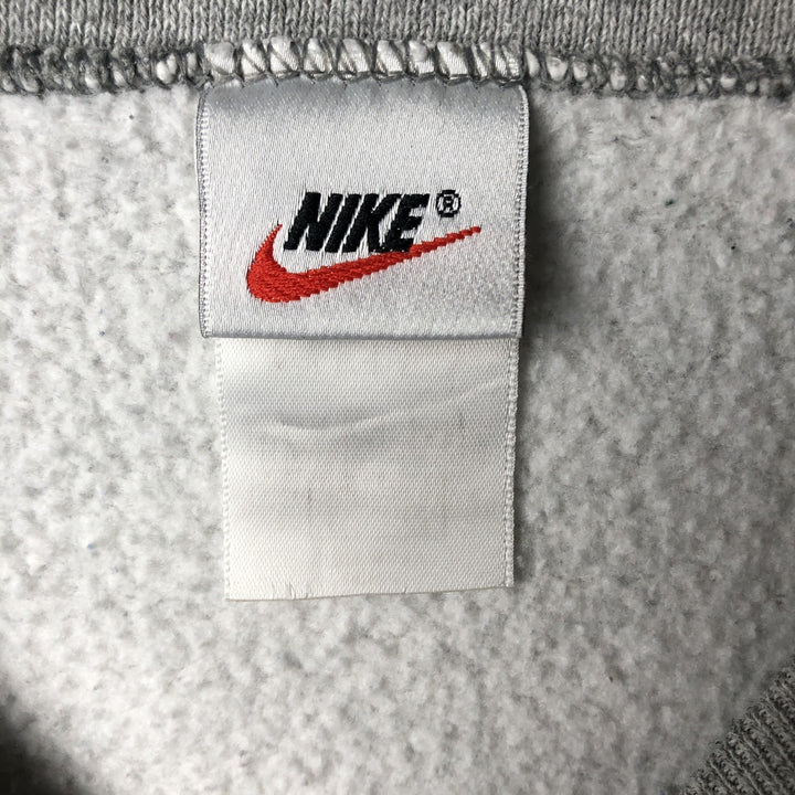 90'S Nike One Point Logo Sweatshirt, Men's L Size, Vintage cotton gray type Vintage Second Hand