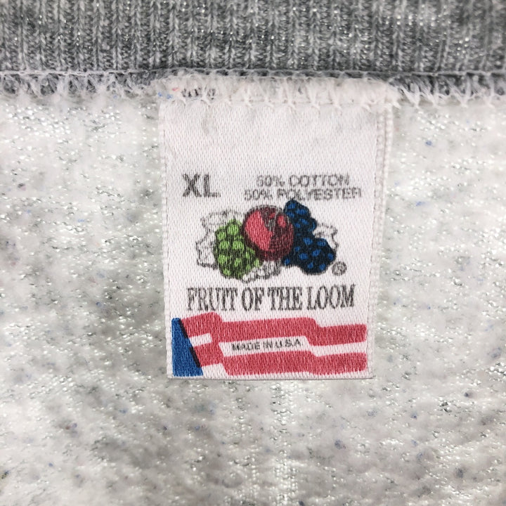 90'S Fruit of the Loom Dockers Logo Sweatshirt Trainer Made in USA Men's XL Vintage cotton gray type Vintage Second Hand