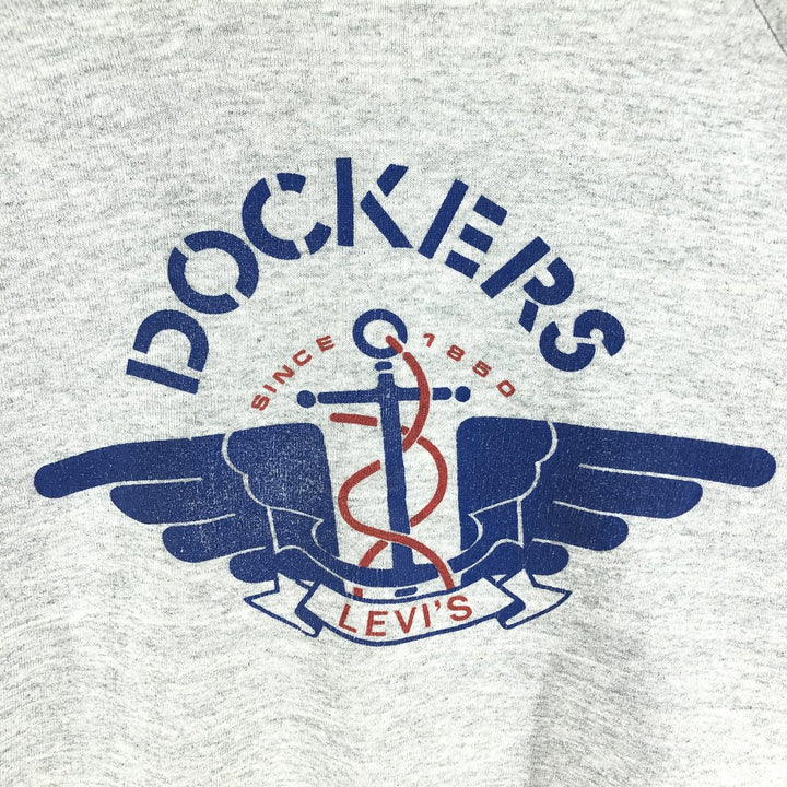 90'S Fruit of the Loom Dockers Logo Sweatshirt Trainer Made in USA Men's XL Vintage cotton gray type Vintage Second Hand