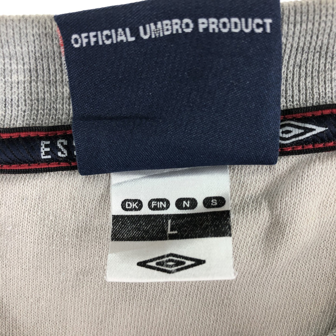 00'S UMBRO logo sweatshirt, men's size L cotton gray type Vintage Second Hand
