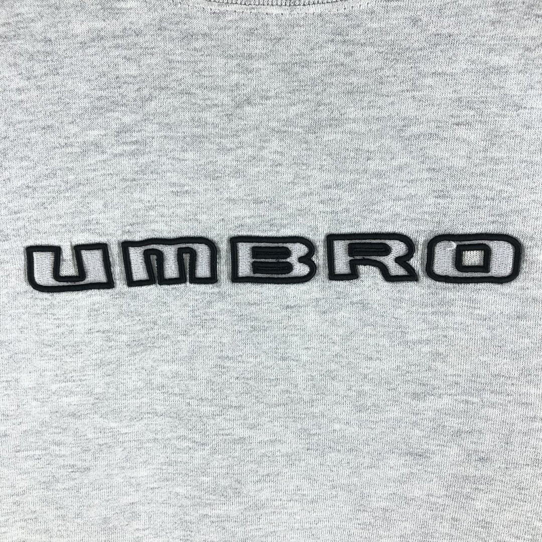 00'S UMBRO logo sweatshirt, men's size L cotton gray type Vintage Second Hand